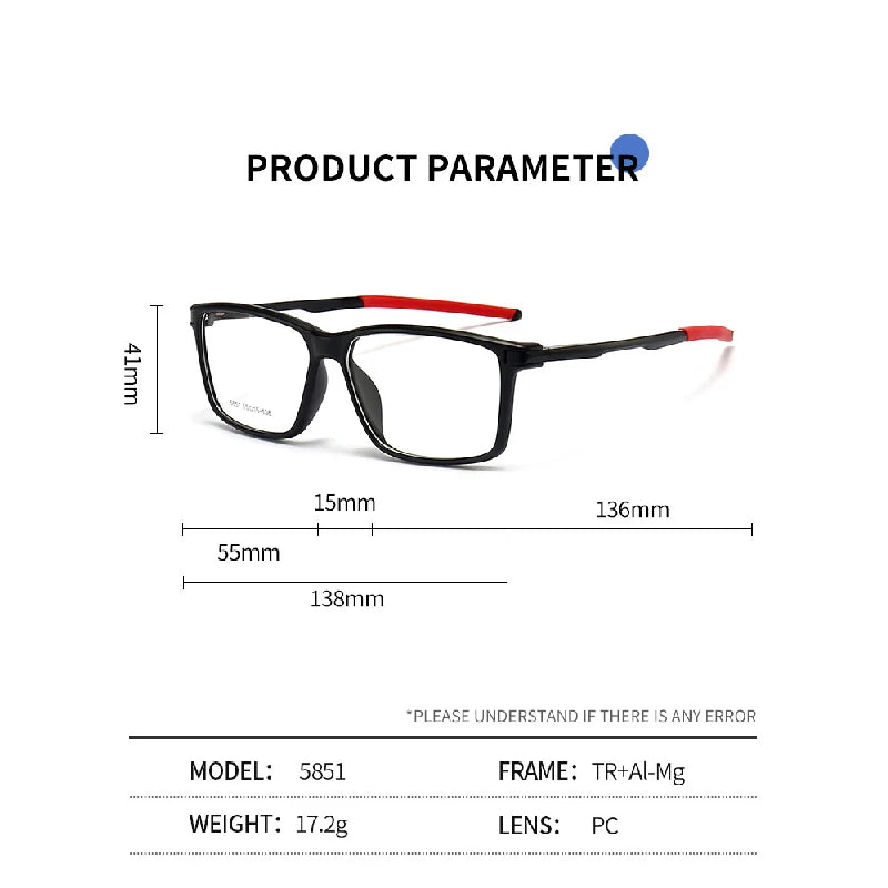 Muzz 58510 men's sports prescription eyeglasses — view 2