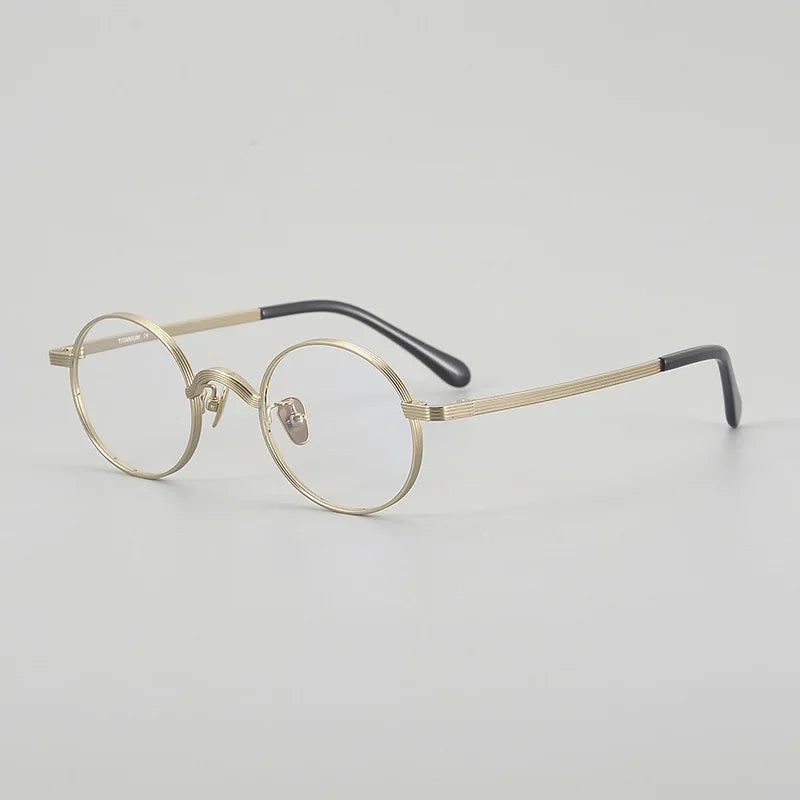 Muzz 116 unisex small round titanium prescription eyeglasses — view 5
