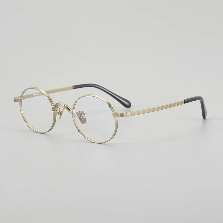 Muzz 116 unisex small round titanium prescription eyeglasses — view 5