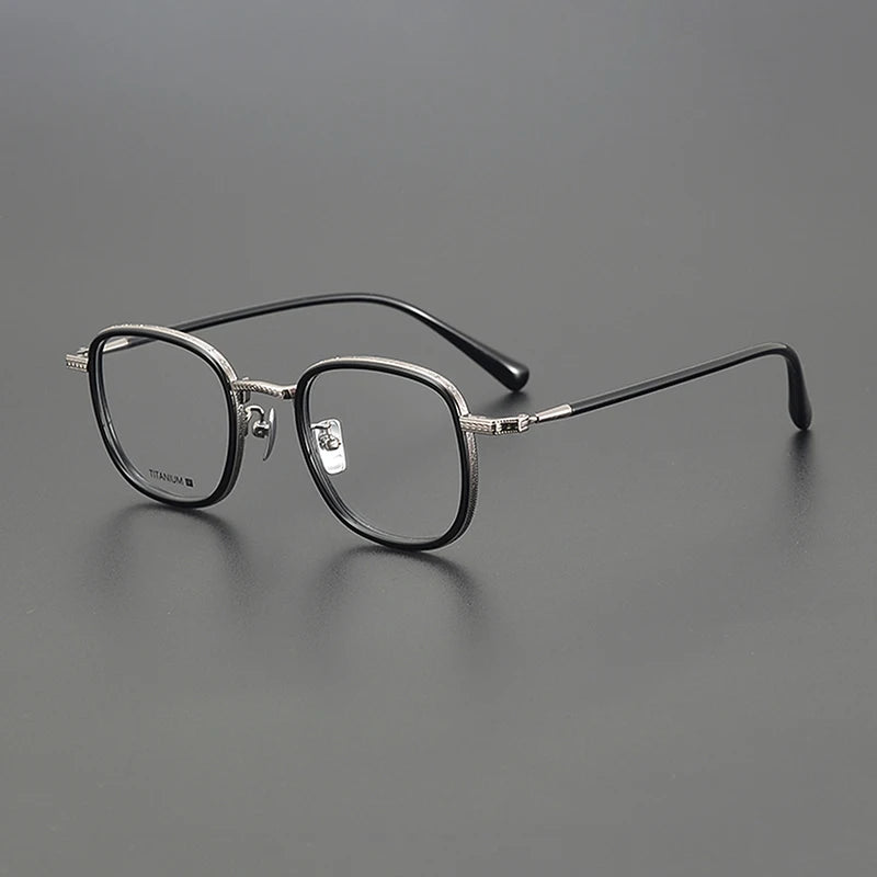 Nobler Unisex Full Rim Square Titanium Acetate Eyeglasses N046 Full Rim Nobler C2  