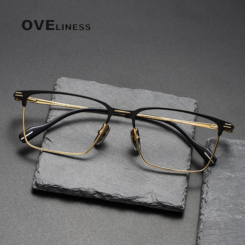 Oveliness Unisex Full Rim Square Titanium Acetate Eyeglasses 70800 Full Rim Oveliness   