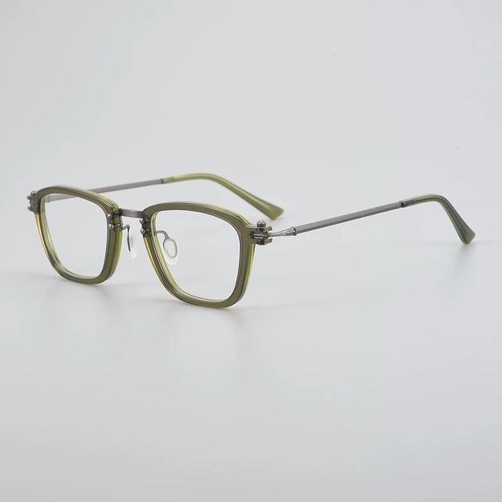 Bobbie Unisex Full Rim Square Acetate Titanium Eyeglasses 965880