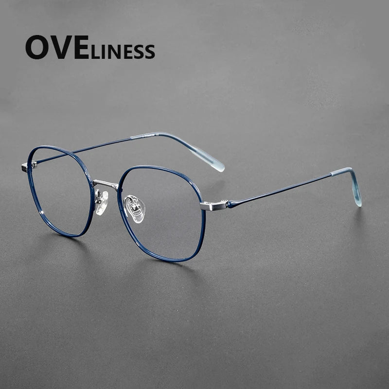 Oveliness Women's Full Rim Polygon Square Titanium Eyeglasses 381028