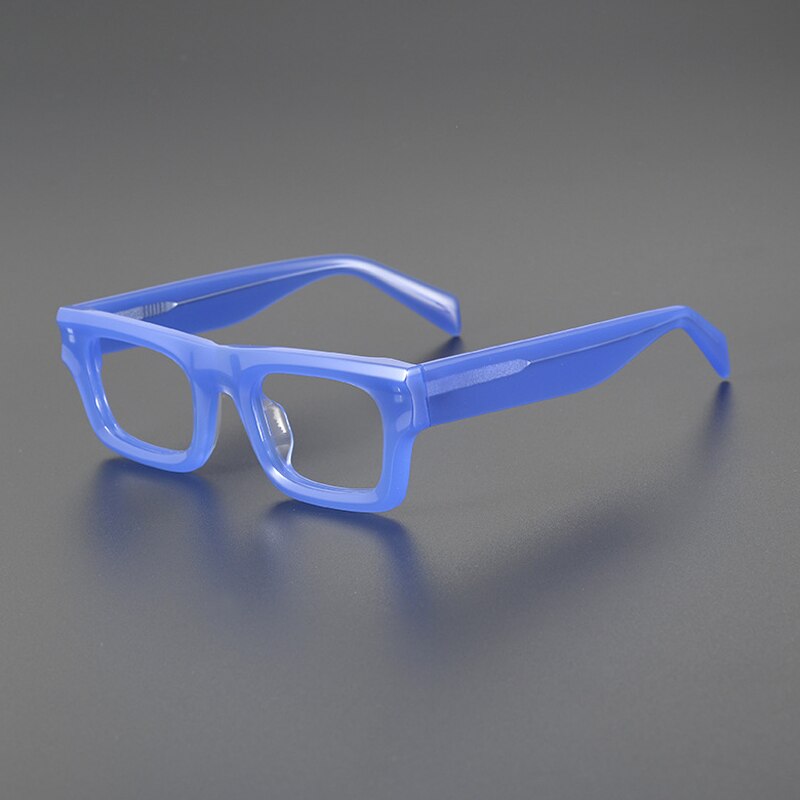 Gatenac Unisex Full Rim Square Acetate Eyeglasses Gxyj1101 Full Rim Gatenac Blue  