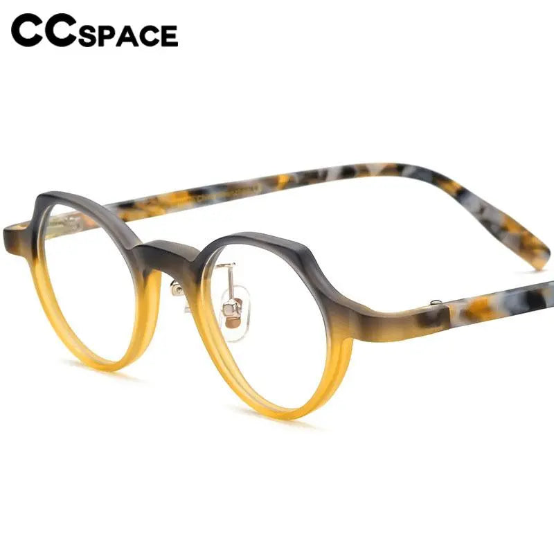 CCspace Unisex Full Rim Cat Eye Acetate Eyeglasses 56886 Full Rim CCspace   