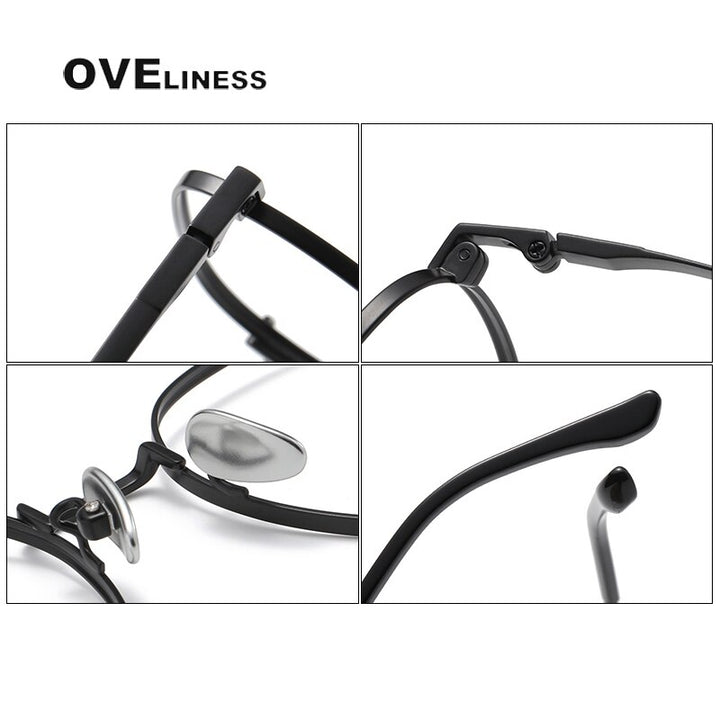 Oveliness Unisex Full Rim Square Titanium Eyeglasses 6014 Full Rim Oveliness   