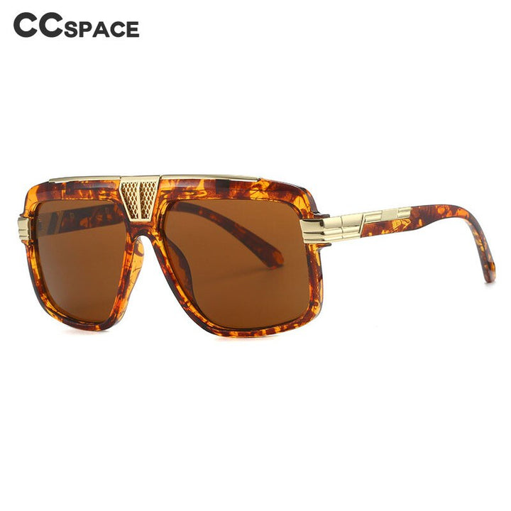 CCSpace Men's Full Rim Large Square Tr 90 UV400 Sunglasses 56295 Sunglasses CCspace Sunglasses   