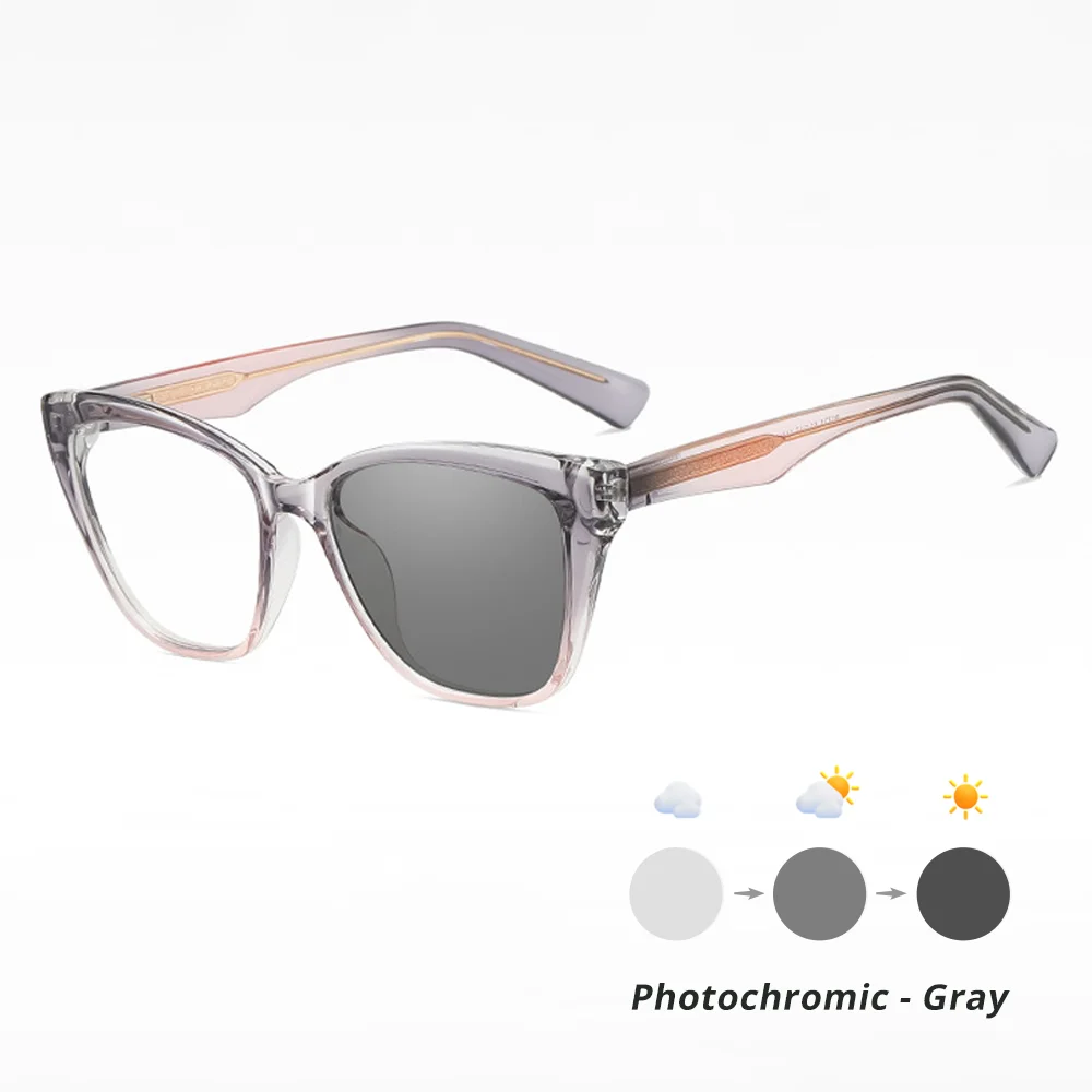 Ralferty Women's Full Rim Cat Eye Tr 90 Alloy Photochromic Eyeglasses 381731