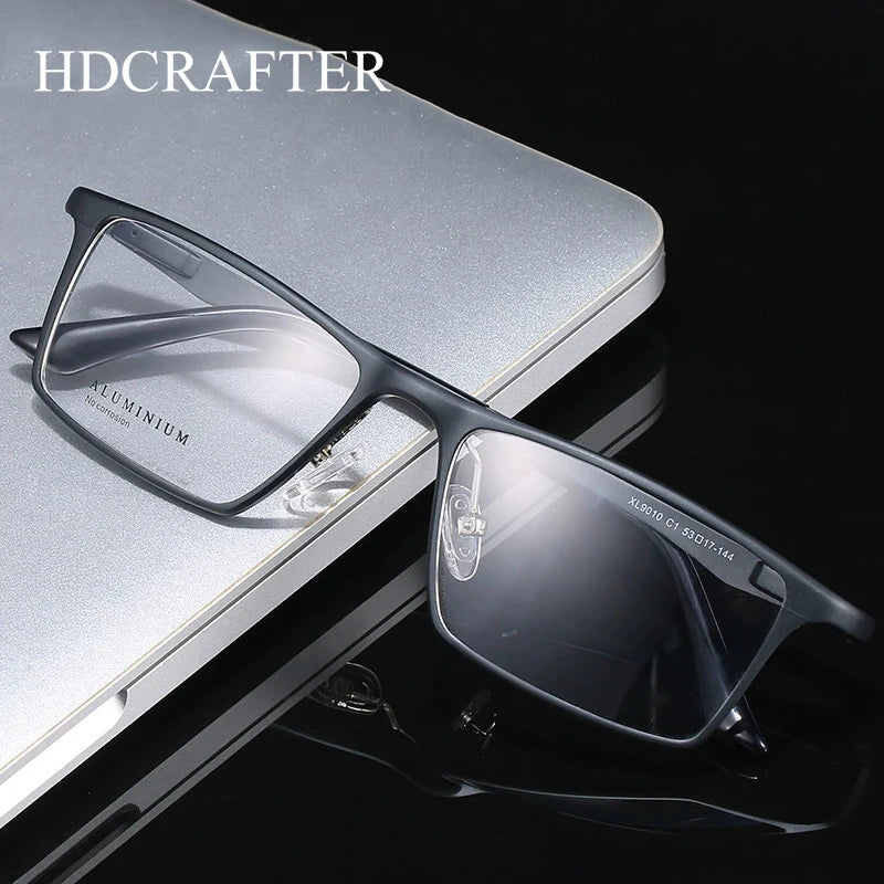 Hdcrafter Women's Full Rim Square Titanium Eyeglasses 89010 Full Rim Hdcrafter Eyeglasses