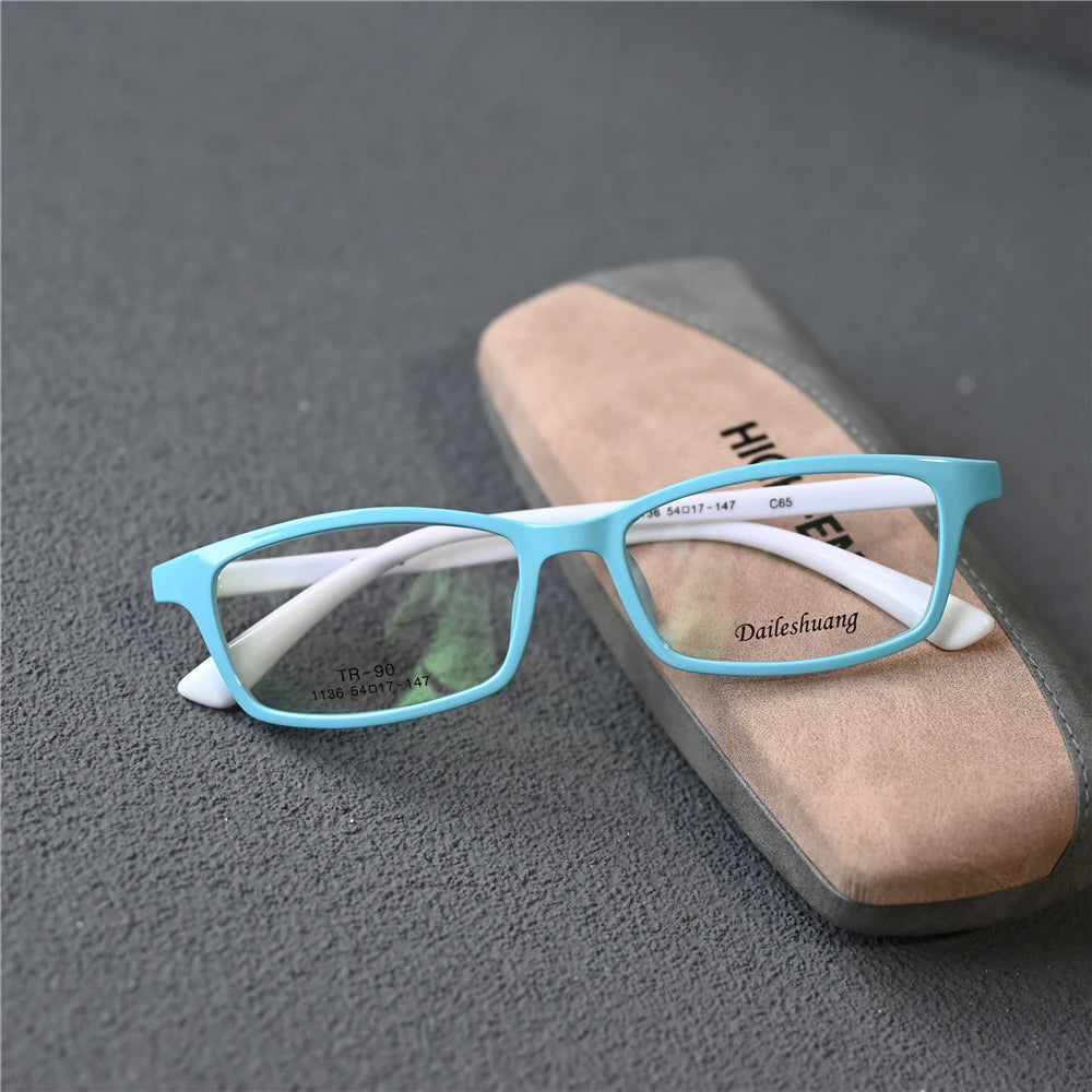 Cubojue Unisex Full Rim Big Square Tr 90 Titanium Reading Glasses 15353 Reading Glasses Cubojue anti blue light 0 blue white