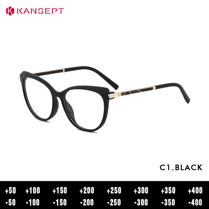 Kansept Women's Full Rim Square Tr 90 Alloy Reading Glass 72101