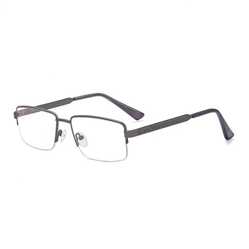 Ralferty Men's Semi Rim Square Alloy Eyeglasses L913 Semi Rim Ralferty C2 Gun CHINA 