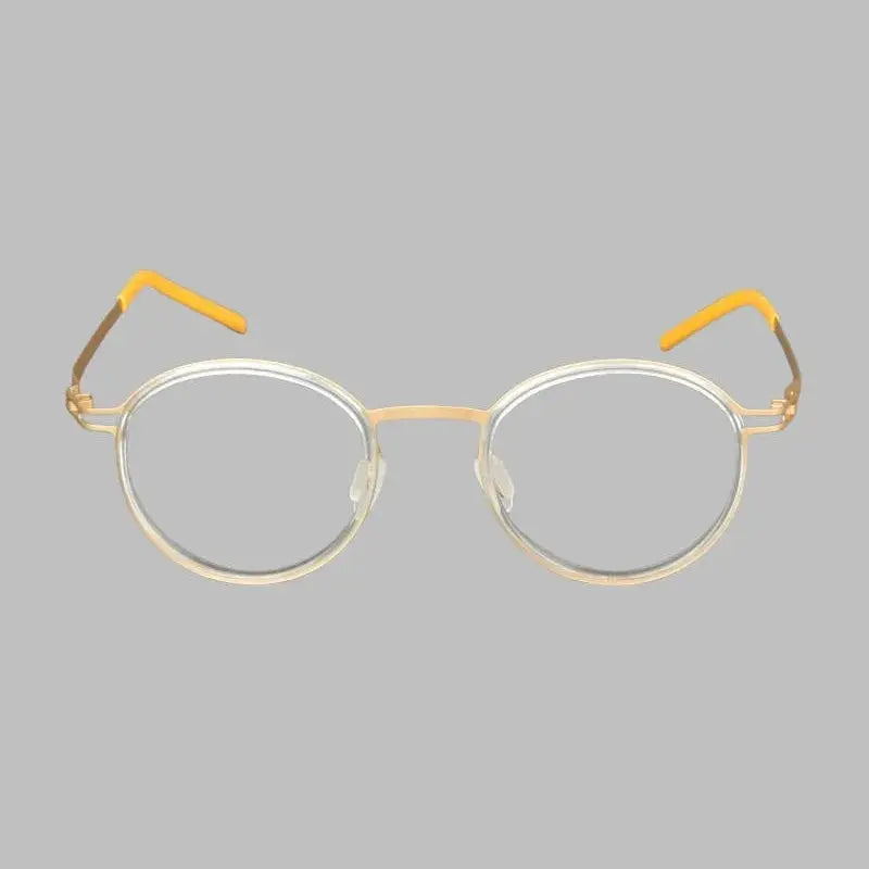 Bobbie 494620 Women’s Screwless Full Rim Round Titanium Frames FuzWeb