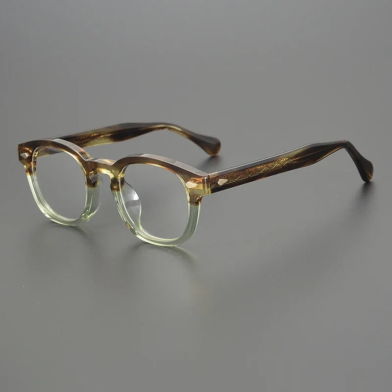 Hewei Unisex Full Rim Square Acetate Eyeglasses 4642 Full Rim Hewei C1  