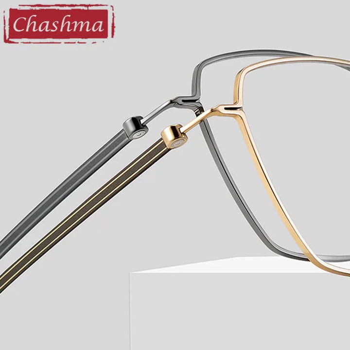 Chashma Ottica Women's Full Rim Square Titanium Eyeglasses 7244 Full Rim Chashma Ottica   