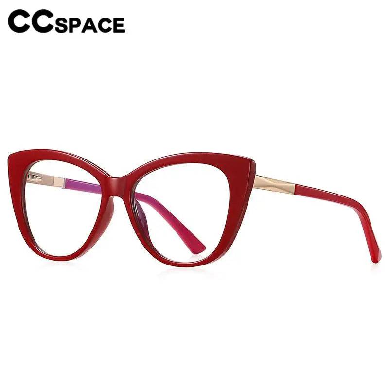 CCspace Women's Full Rim Cat Eye Tr 90 Titanium Reading Glasses 57569 Reading Glasses CCSpace   