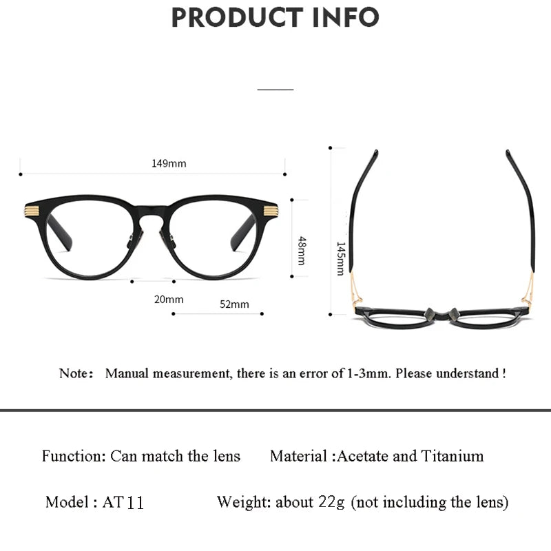 Aimee Unisex Full Rim Round Acetate Eyeglasses 12011 Full Rim Aimee   