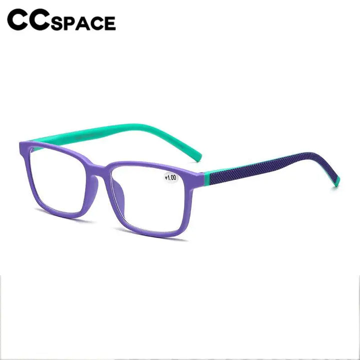 CCspace Unisex Full Rim Square Polycarbonate Reading Glasses 57584 Reading Glasses CCSpace   