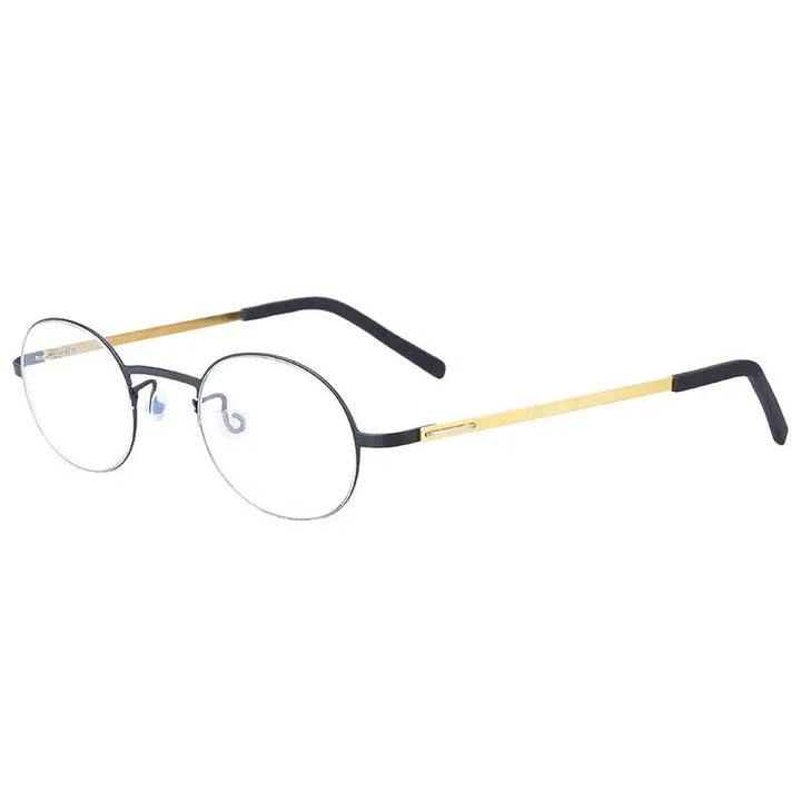 Bobbie 880600 Womens 130mm Titanium Full Rim Round  Frames — view 1 | Bobbie at FuzWeb