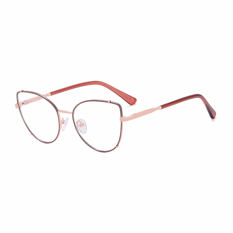 Ralferty Women's Full Rim Cat Eye Alloy Eyeglasses R81199 Full Rim Ralferty C3 Cameo CHINA 