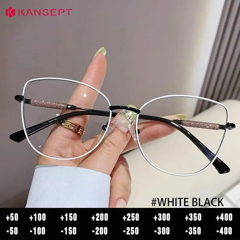 Kansept Unisex Full Rim Cat Eye Metal Frames 957610 FuzWeb