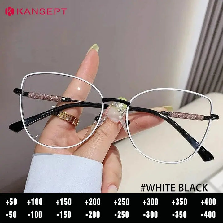Kansept Unisex Full Rim Cat Eye Metal Frames 957610 FuzWeb