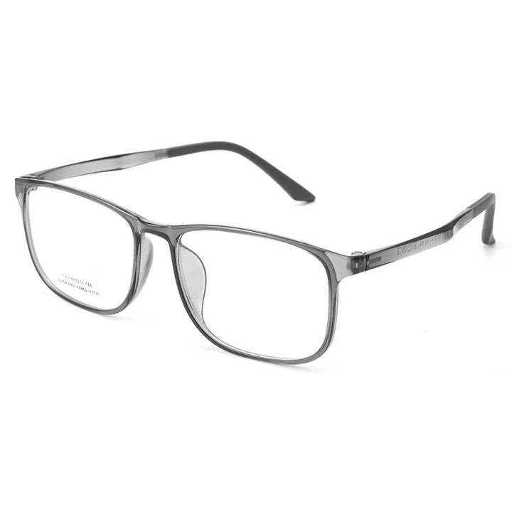 Yimaruili Men's Full Rim Big Square Ultem Steel Eyeglasses 361063