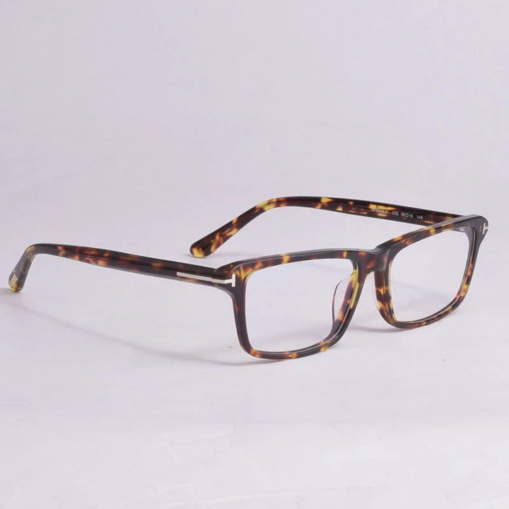 Yimaruili Unisex Full Rim Big Square Acetate Eyeglasses 5408 Full Rim Yimaruili Eyeglasses Tortoiseshell