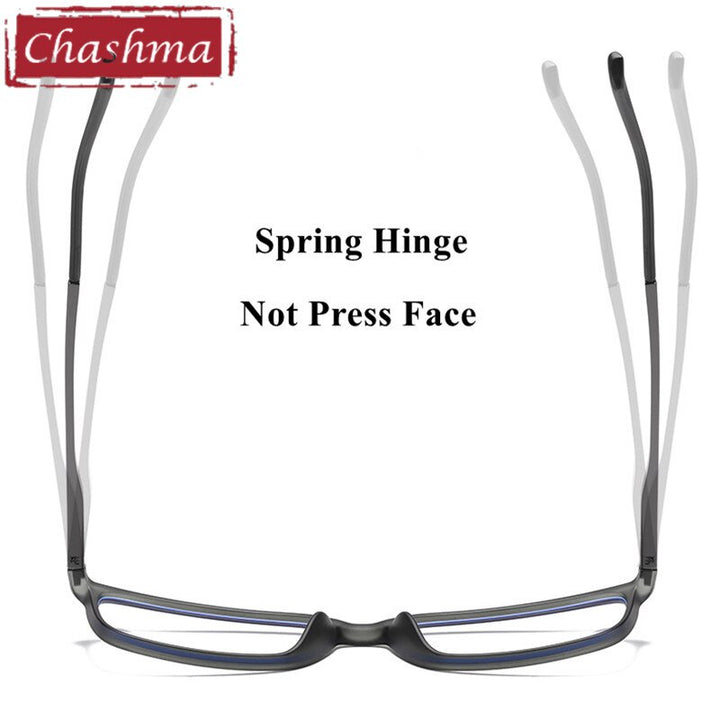 Chashma Men's Full Rim Square Tr 90 Titanium Spring Hinge Eyeglasses 95861 Full Rim Chashma   