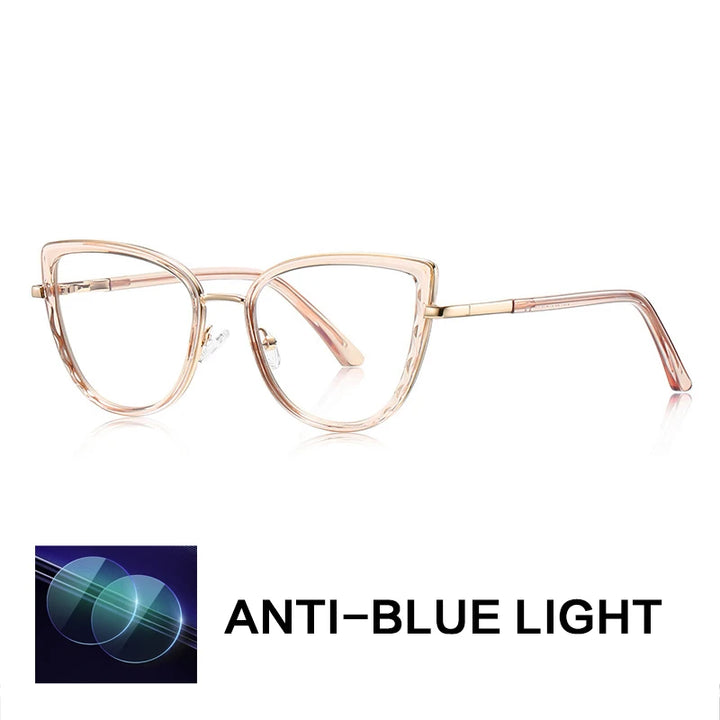 Gatenac Women's Full Rim Cat Eye Tr 90 Titanium Reading Glasses Gx3151