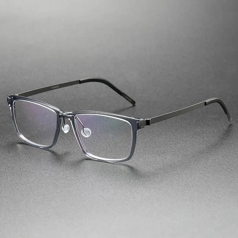 Aimee Unisex Full Rim Square Acetate Titanium Eyeglasses 481819 FuzWeb