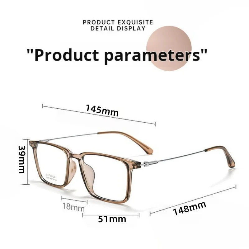 Momoja Unisex Full Rim Square Tr 90 Titanium Eyeglasses 78518