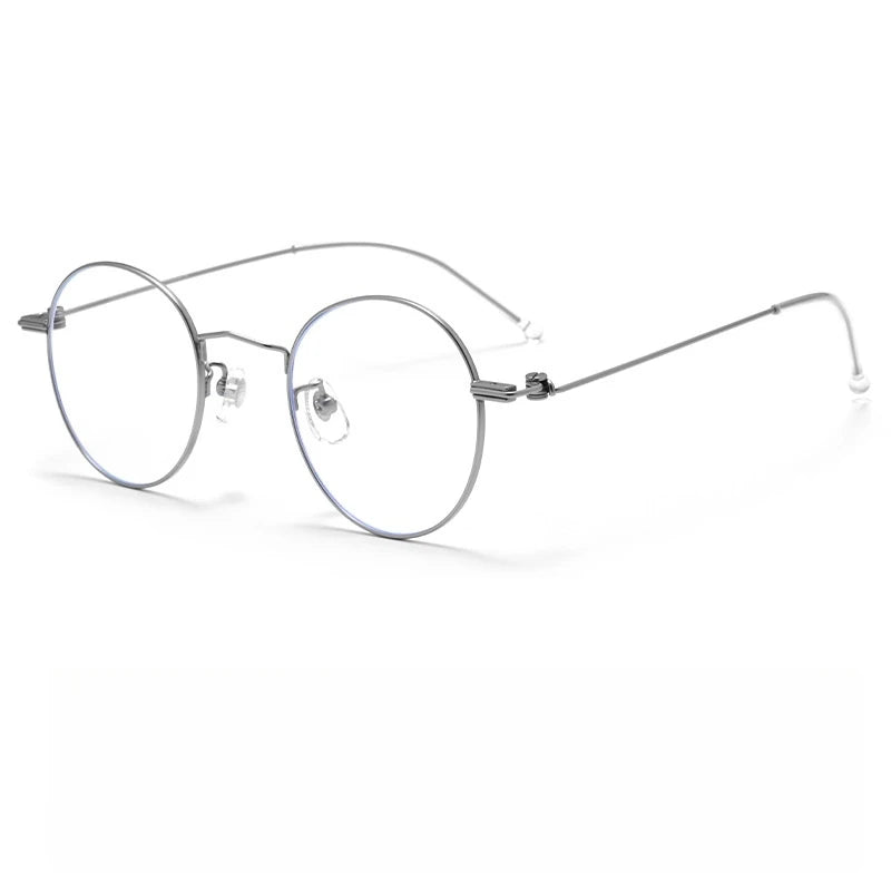 Yimaruili Women's Full Rim Oval Round Titanium Alloy Eyeglasses 47504