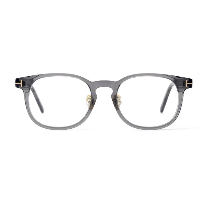 Black Mask Unisex Full Rim Square Acetate Eyeglasses 5725o Full Rim Black Mask Clear Grey  