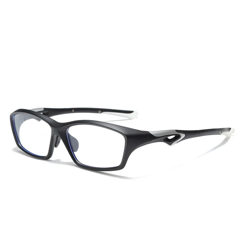 Yimaruili Unisex Full Rim Square Tr 90 Sport Eyeglasses Y81277 Full Rim Yimaruili Eyeglasses Matte Black  