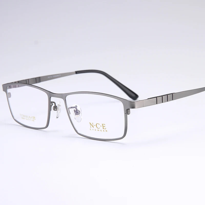 Reven Jate Men's Full Rim Polygon Square Titanium Eyeglasses 665009