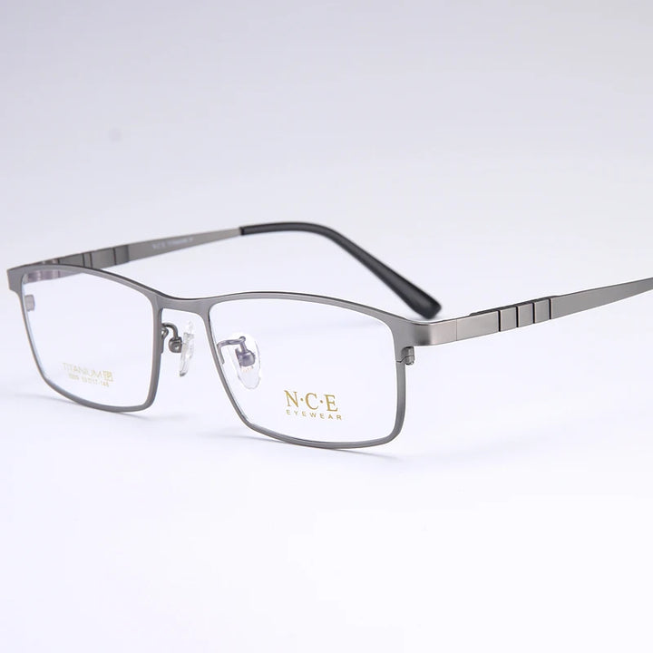 Reven Jate Men's Full Rim Polygon Square Titanium Eyeglasses 665009
