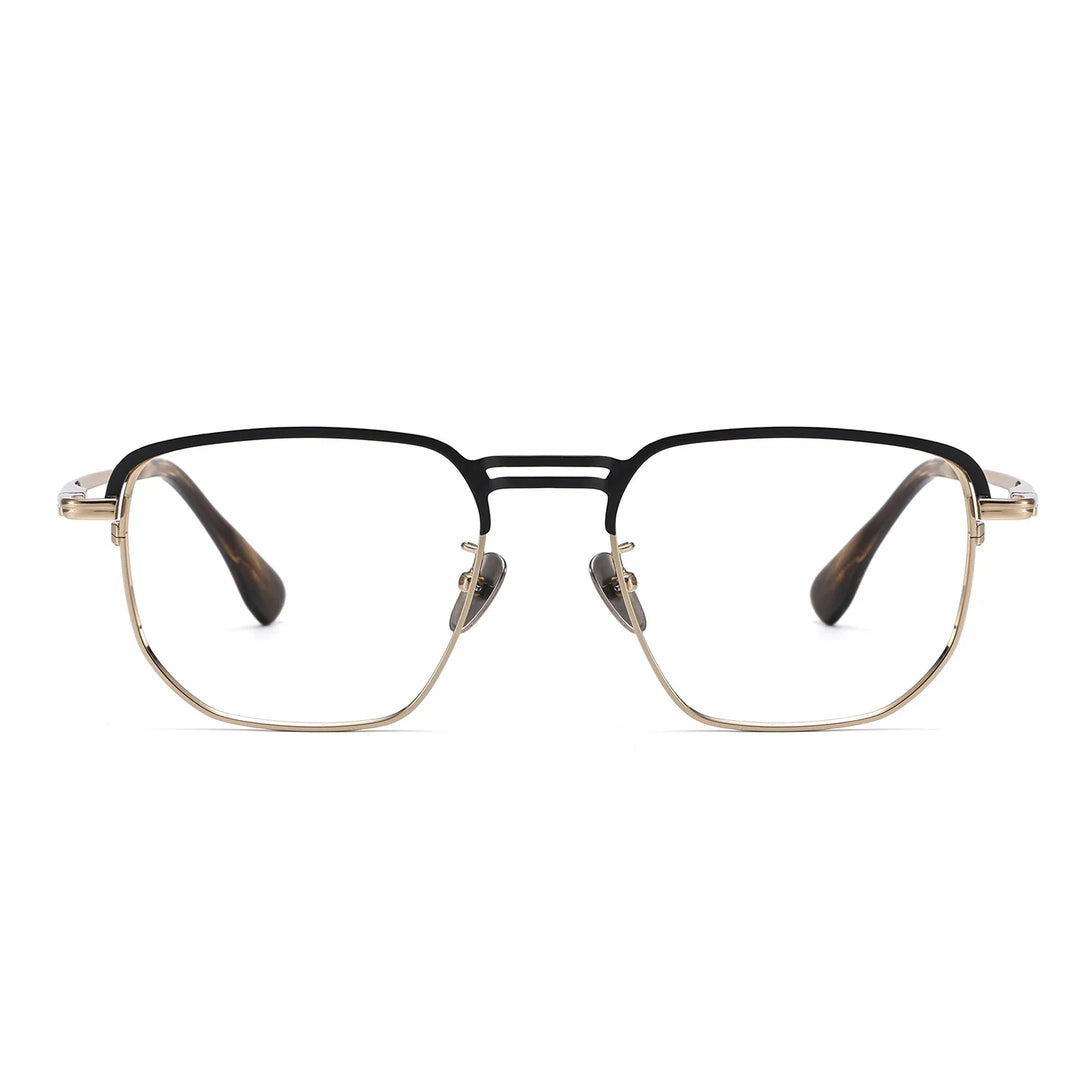 Bclear Unisex Full Rim Square Titanium Eyeglasses SM-DTX-153