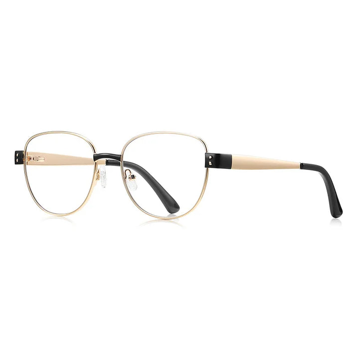 CCspace Women's Full Rim Round Tr 90 Alloy Reading Glasses 802721