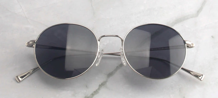 Esnbie Women's Full Rim Round Alloy Tac Polarized Sunglasses 471269
