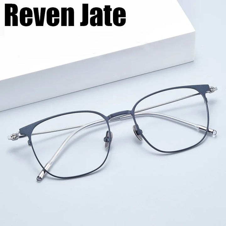 Reven Jate Women's Full Rim Square Titanium Tr 90 Eyeglasses 81514