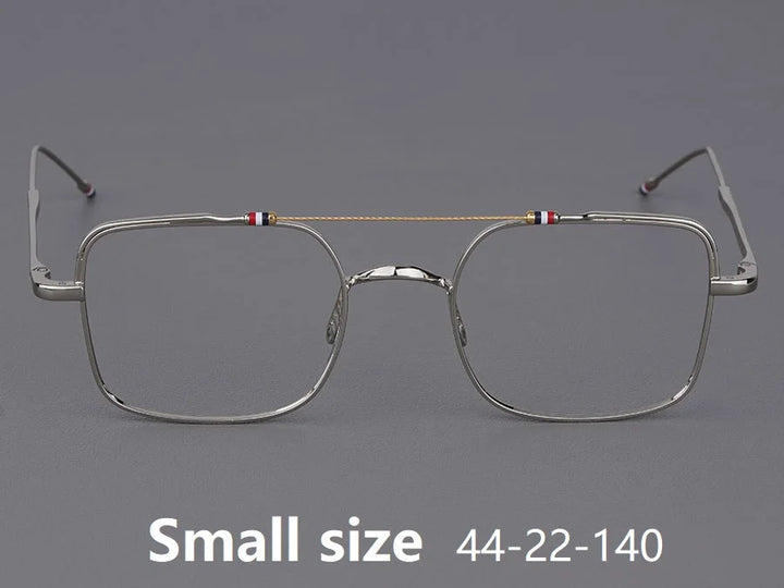 Bobbie Unisex Full Rim Square Double Bridge Titanium Eyeglasses 909909