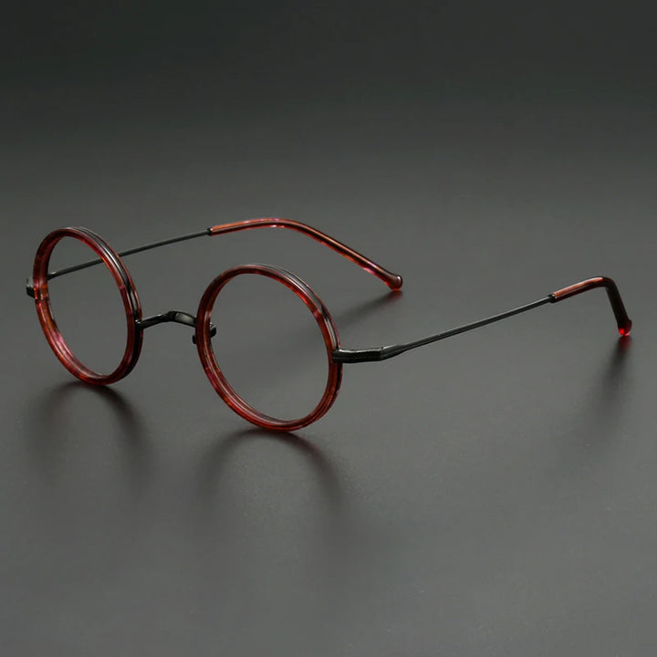 Aror Women's Full Rim Round Acetate Titanium Eyeglasses 689003