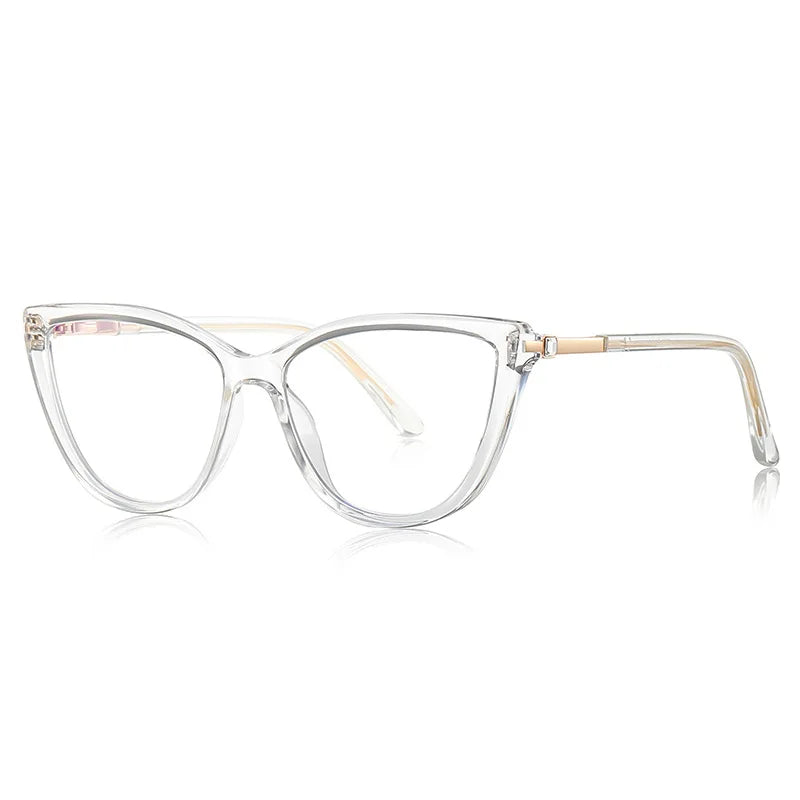 Momoja Women's Full Rim Oval Cat Eye Tr 90 Alloy Eyeglasses 72239
