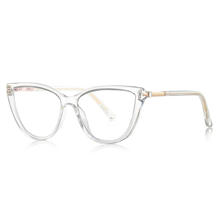 Momoja Women's Full Rim Oval Cat Eye Tr 90 Alloy Eyeglasses 72239