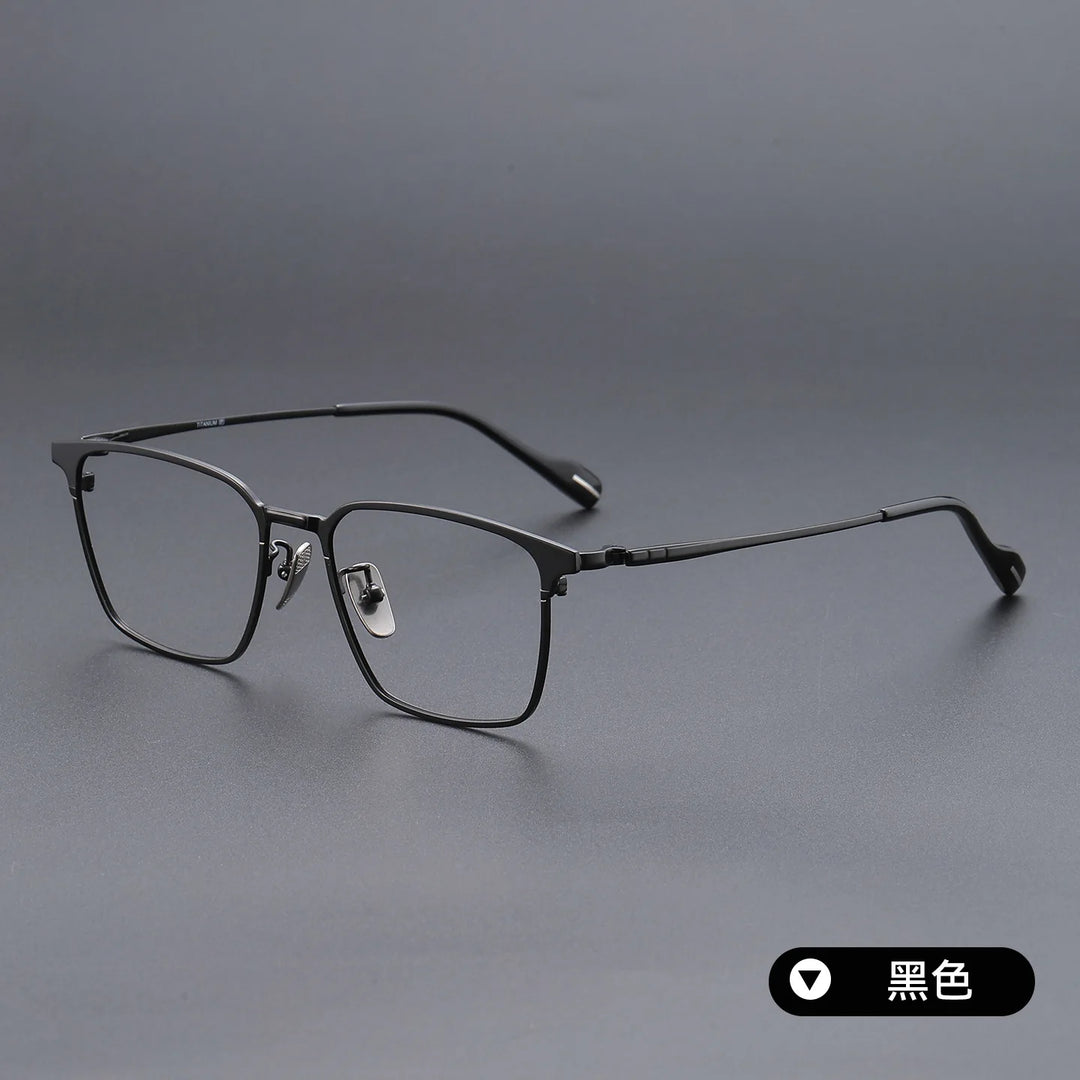 Bclear Unisex Full Rim Square Titanium Eyeglasses SM-70801