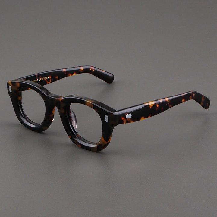 Hewei Unisex Full Rim Square Thick Acetate Eyeglasses 131520 Full Rim Hewei tortoise  