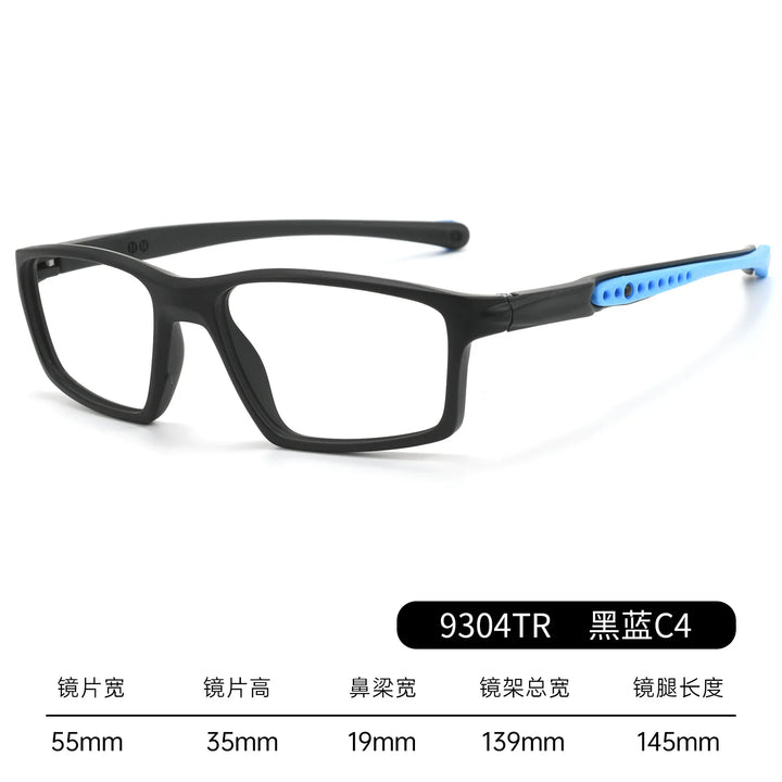 Bclear Unisex Full Rim Rectangle TR90 Sports Eyeglasses BSF-9304TR
