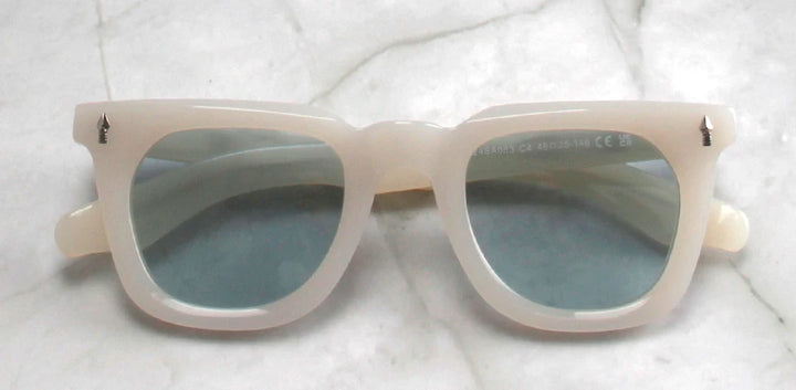 Esnbie Unisex Full Rim Square Thick Acetate Tac Sunglasses 240831