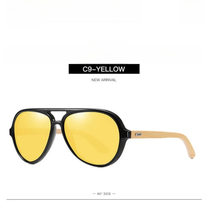 KatKani Unisex Full Rim Round Plastic Sunglasses 8804 Sunglasses KatKani Sunglasses Yellow  